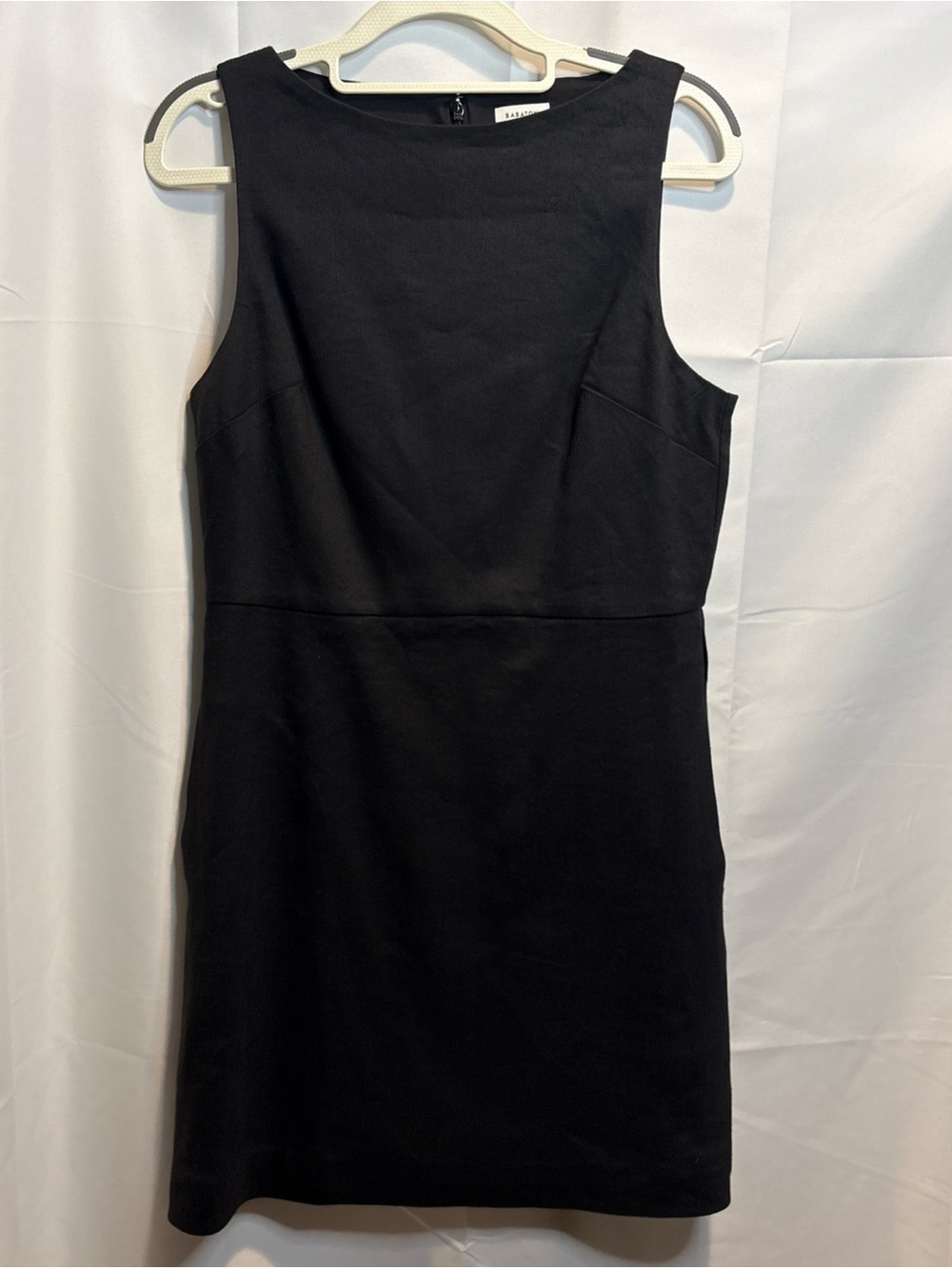 Babaton Black Sleeveless Mini Sheath Dress